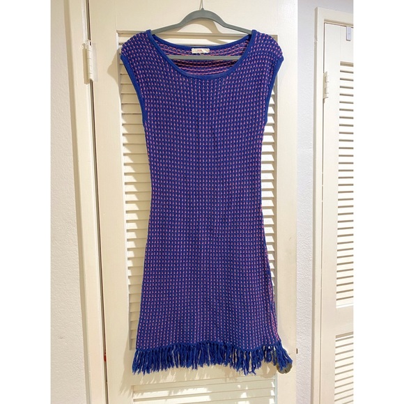 Trina Turk Vera Cruz Knit Dress with Fringe - Picture 3 of 6